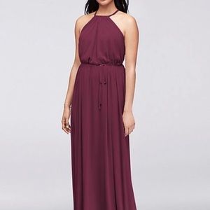 David’s Bridal Size 10 Bridesmaid Dress Wine Color